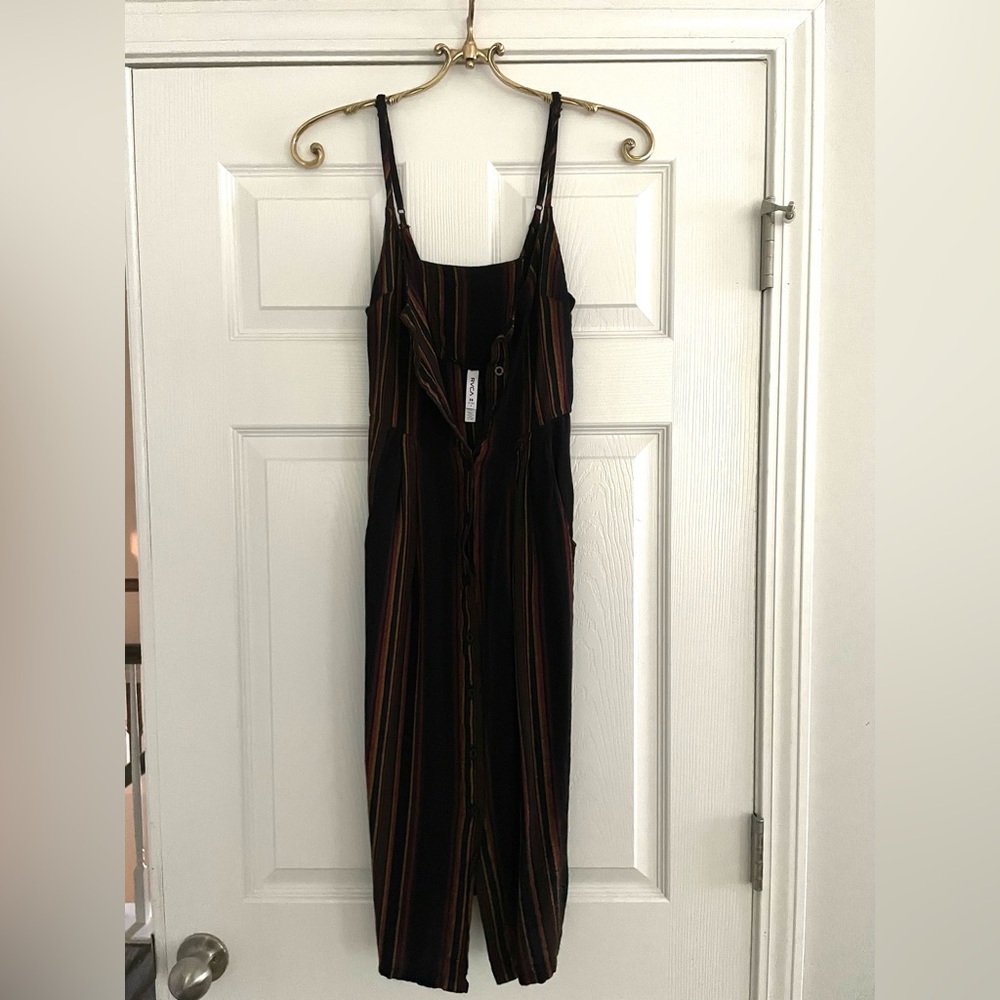 Black Multi Striped Button-Up Midi Dress - Picture 3 of 3